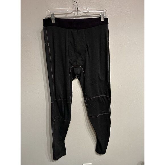 Kuhl Akkomplice Pants Mens Large Black Baselayer Bottoms Polyester Thermal - Picture 1 of 5